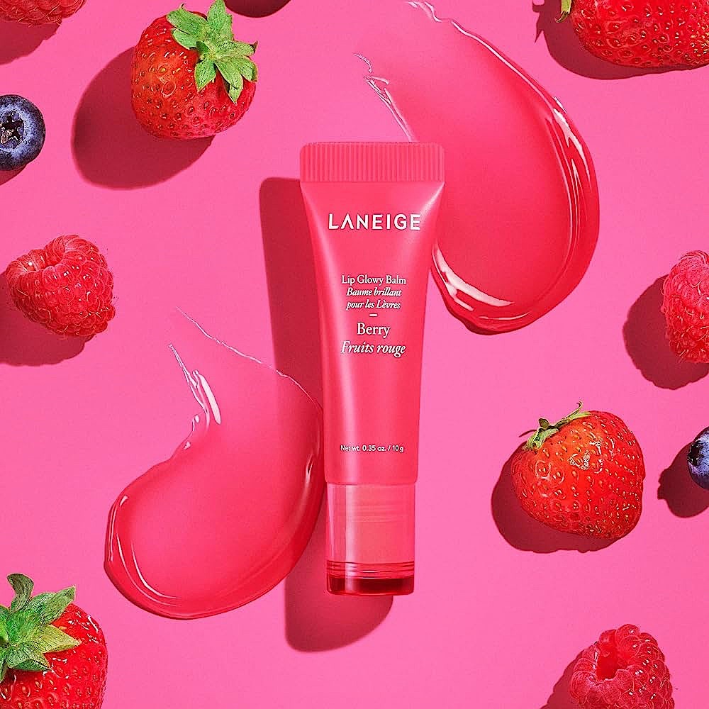 LANEIGE Lip Glowy Balm in Berry, 10g.